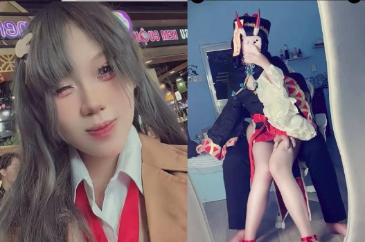 Em gái cosplay bị quay lén khi lén lút thân mật với bạn trai cũ
